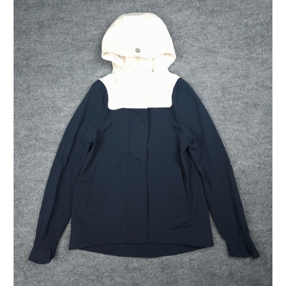 Lululemon Dance Studio Jacket Women's 8/10 Navy Blue White Ivory